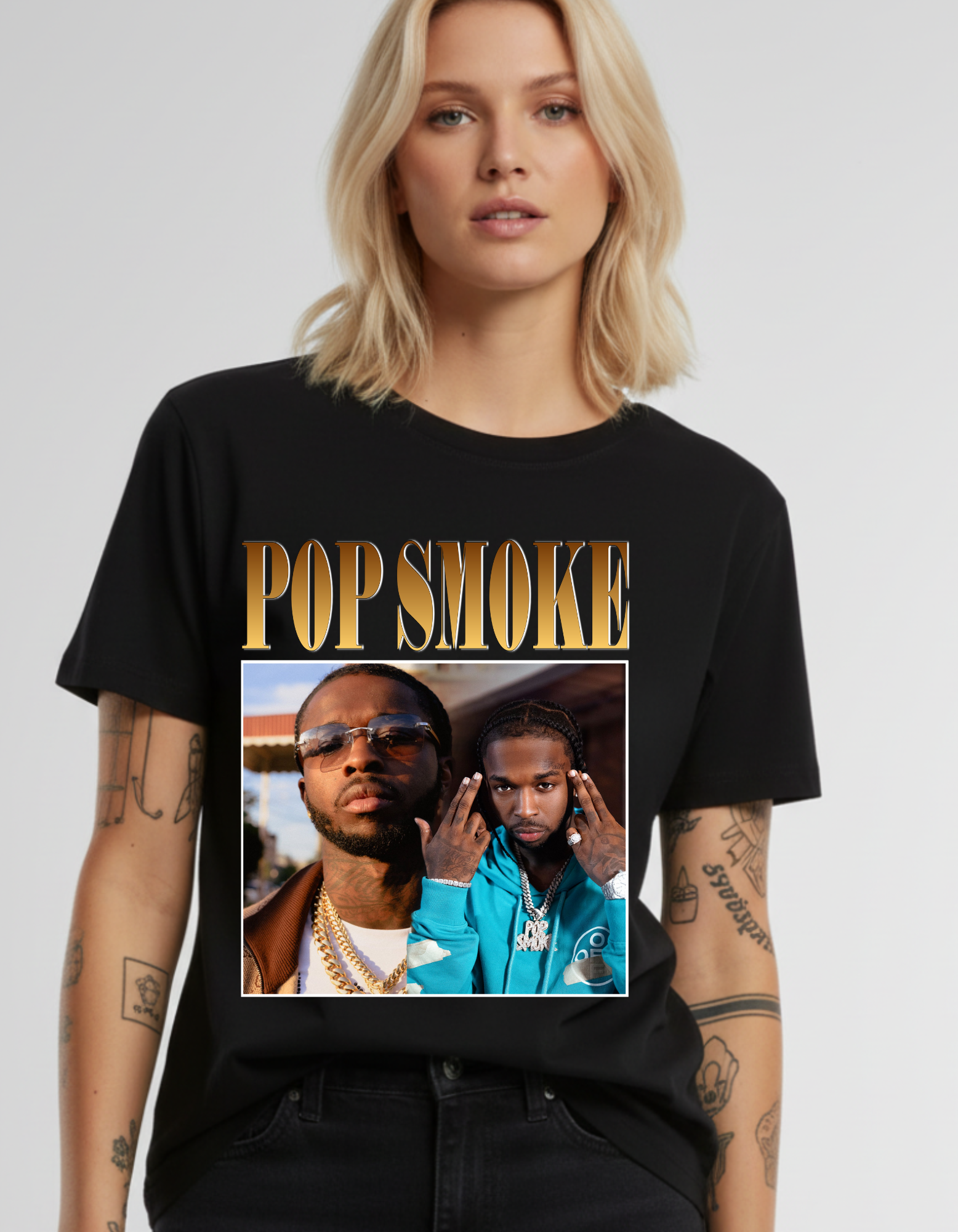 T-shirt Bootleg Pop Smoke