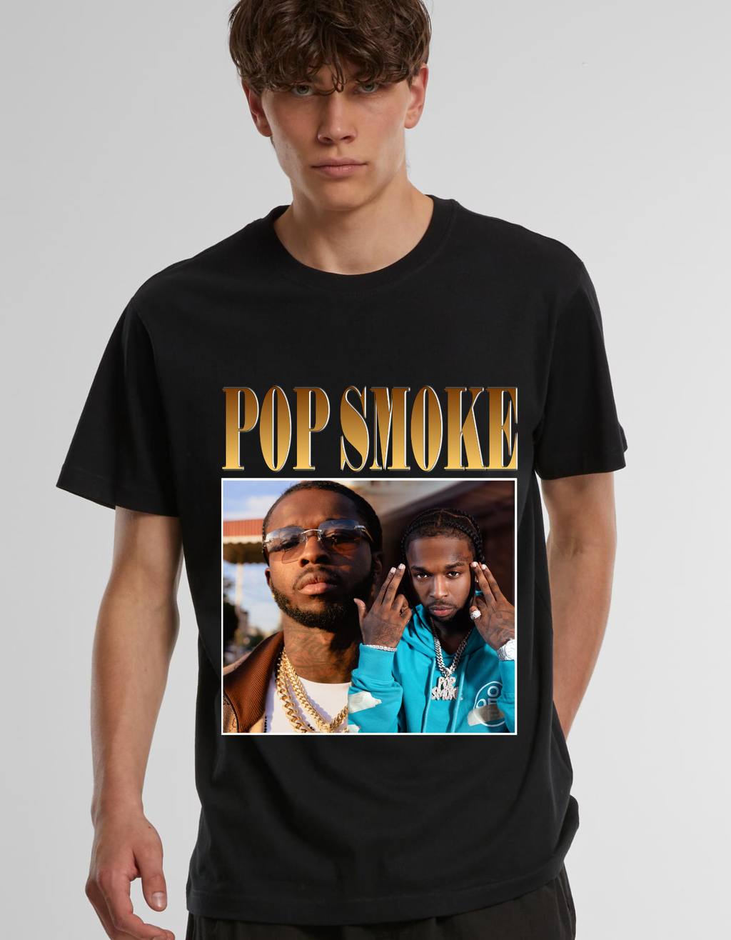 T-shirt Bootleg Pop Smoke